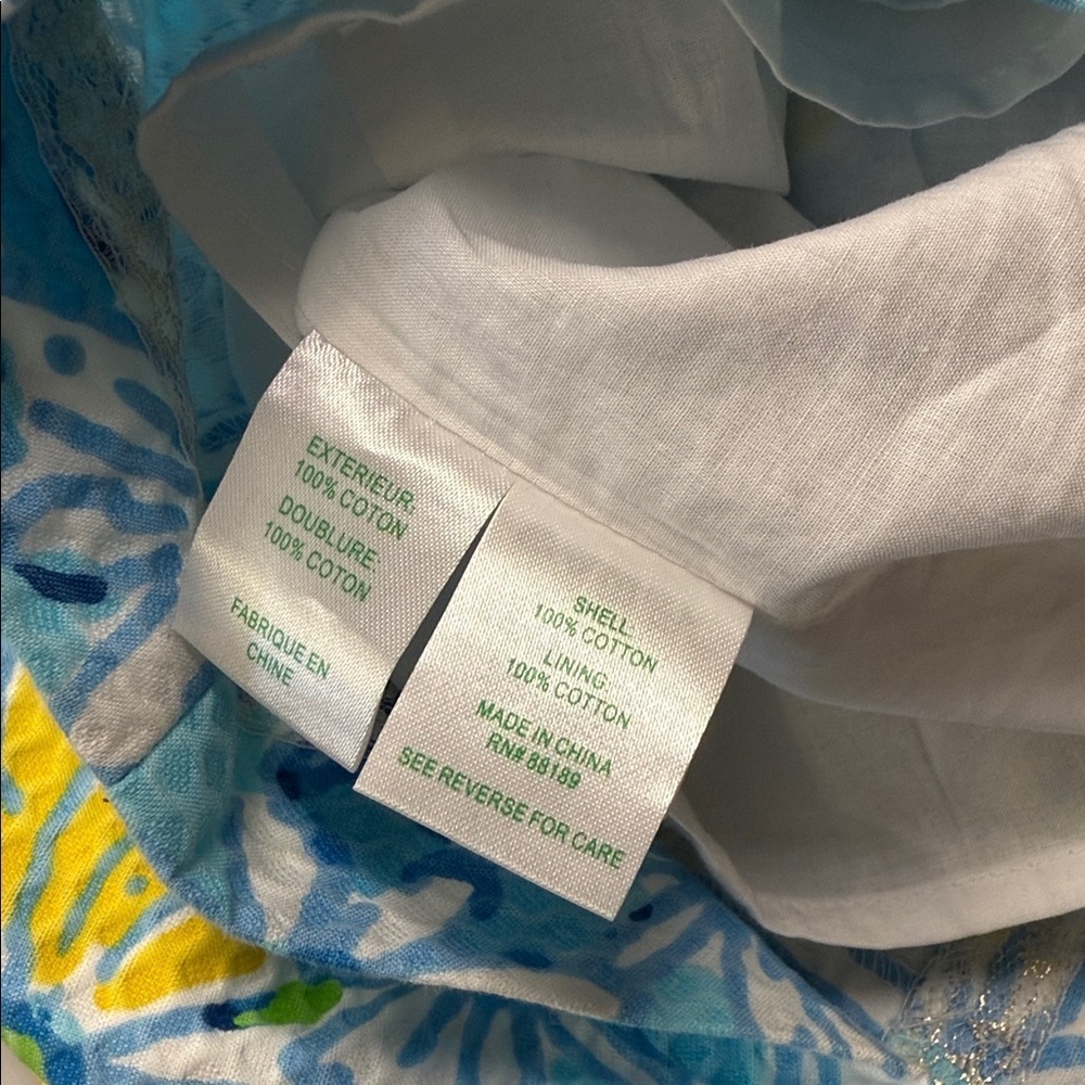 Lilly Pulitzer Graves Breakwater Blue Daisy Dance Racerback Shift Dress Size 00 - Picture 10 of 11
